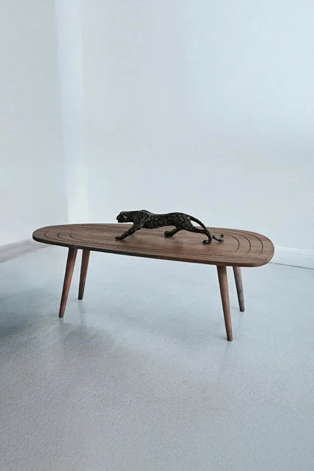 Paine | Solid Asymmetrical Coffee Table (Dark Walnut)