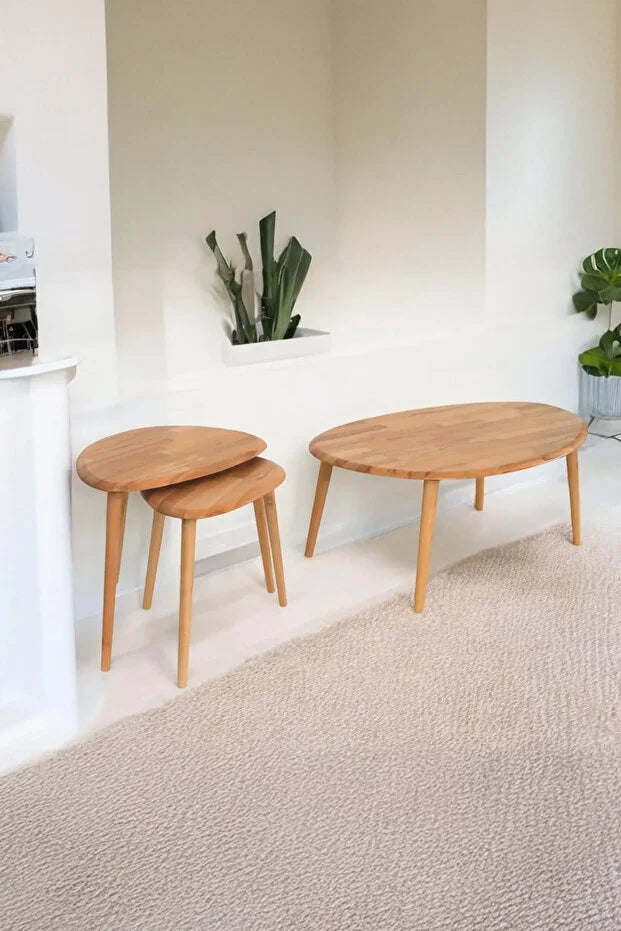 Paine | Solid Asymmetrical Coffee Table (Walnut)