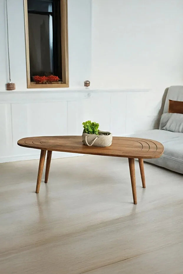 Paine | Solid Asymmetrical Coffee Table (WALNUT)