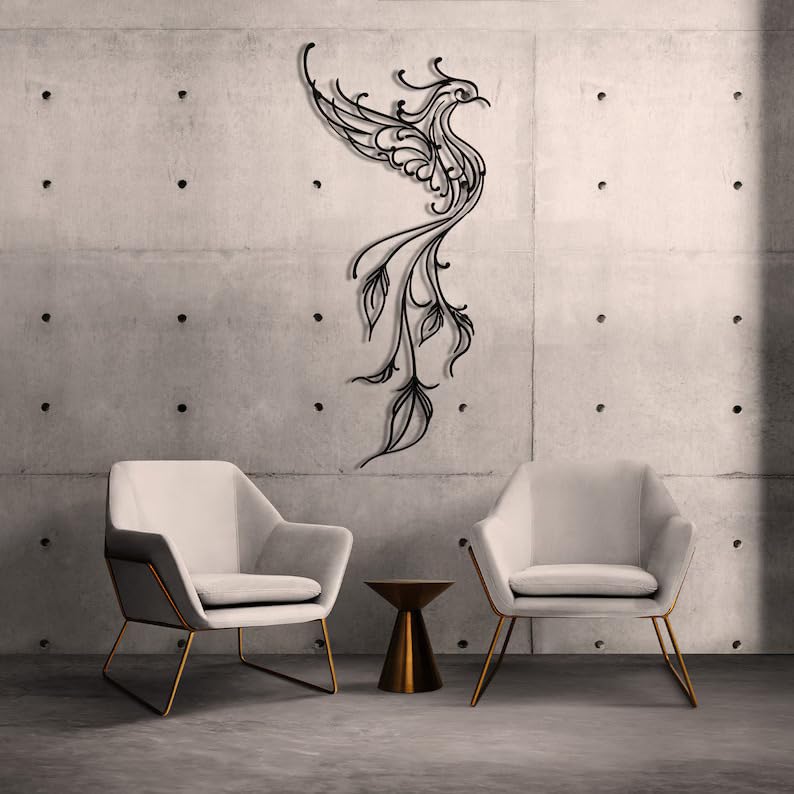 Phoniex | Metal Line Art