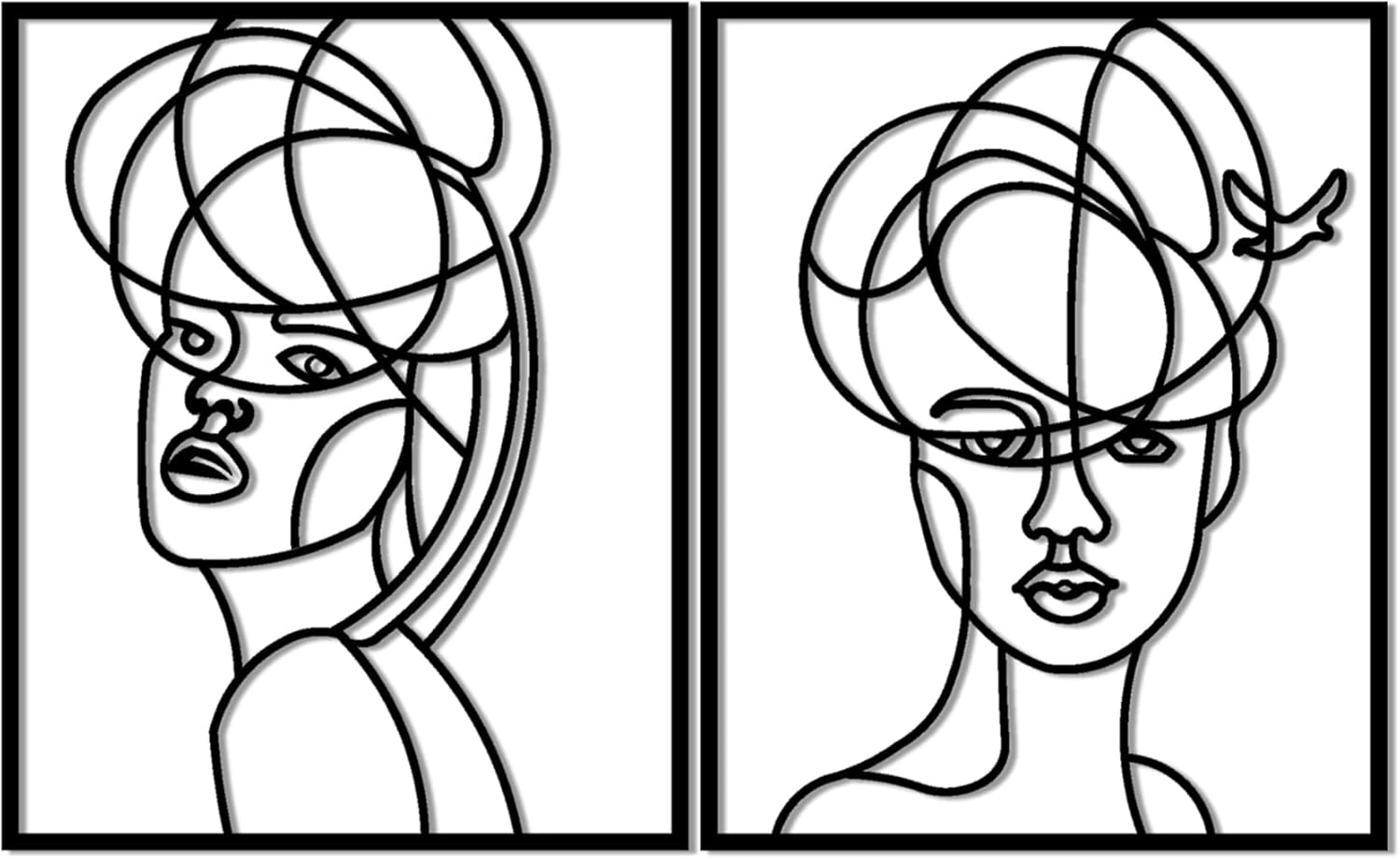 Pair of Women's | Metal Wall Decor