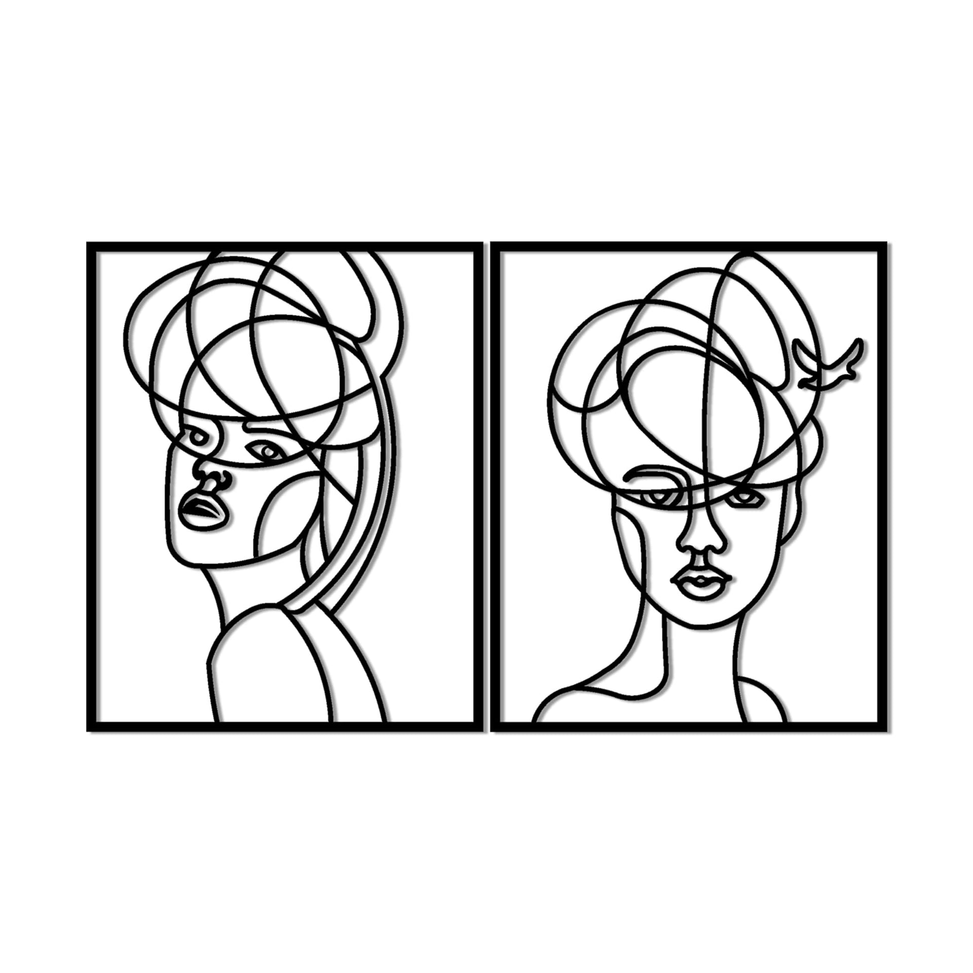Pair of Women's | Metal Wall Decor