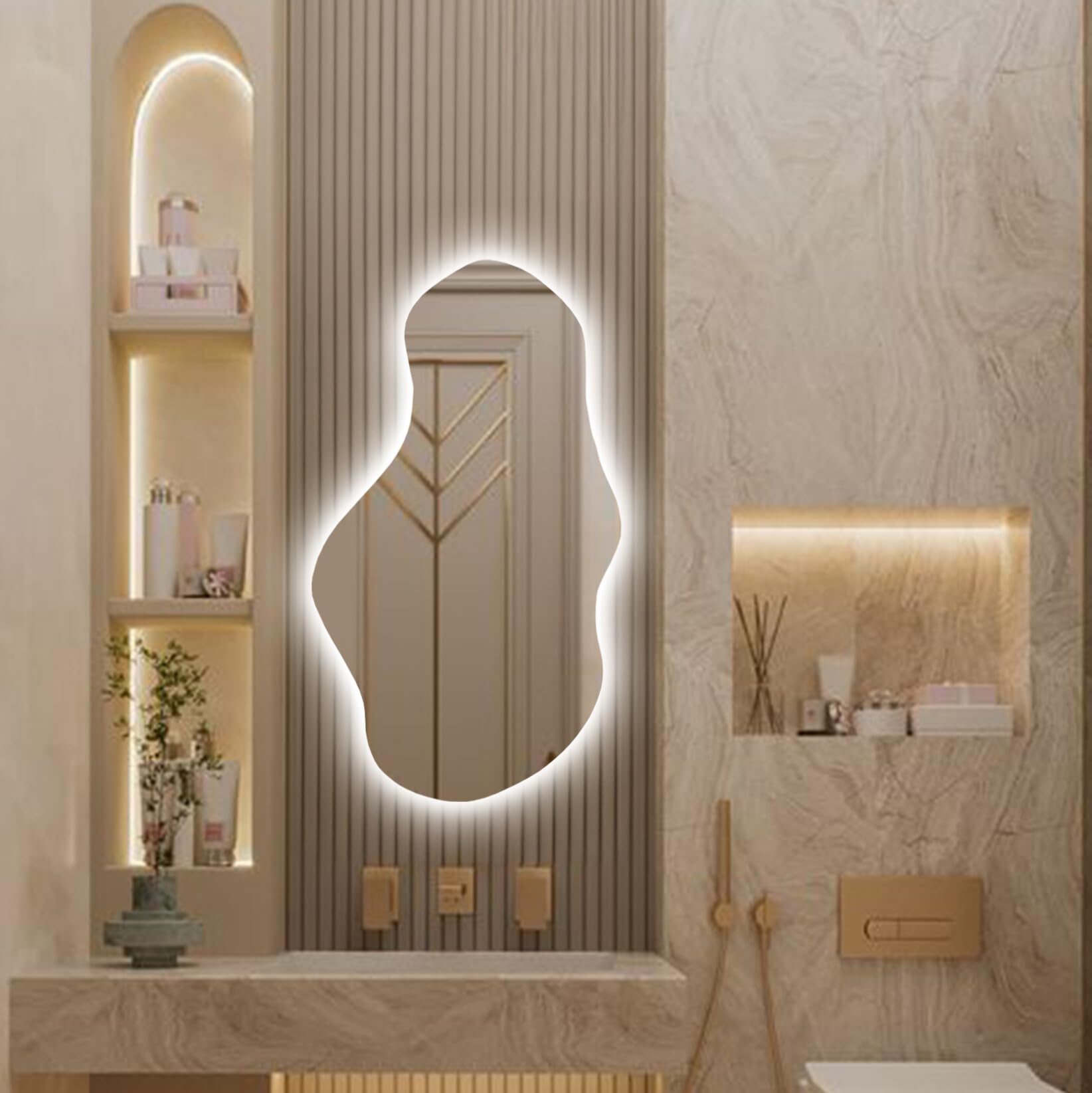 SYM | Irregular Mirror with Lights