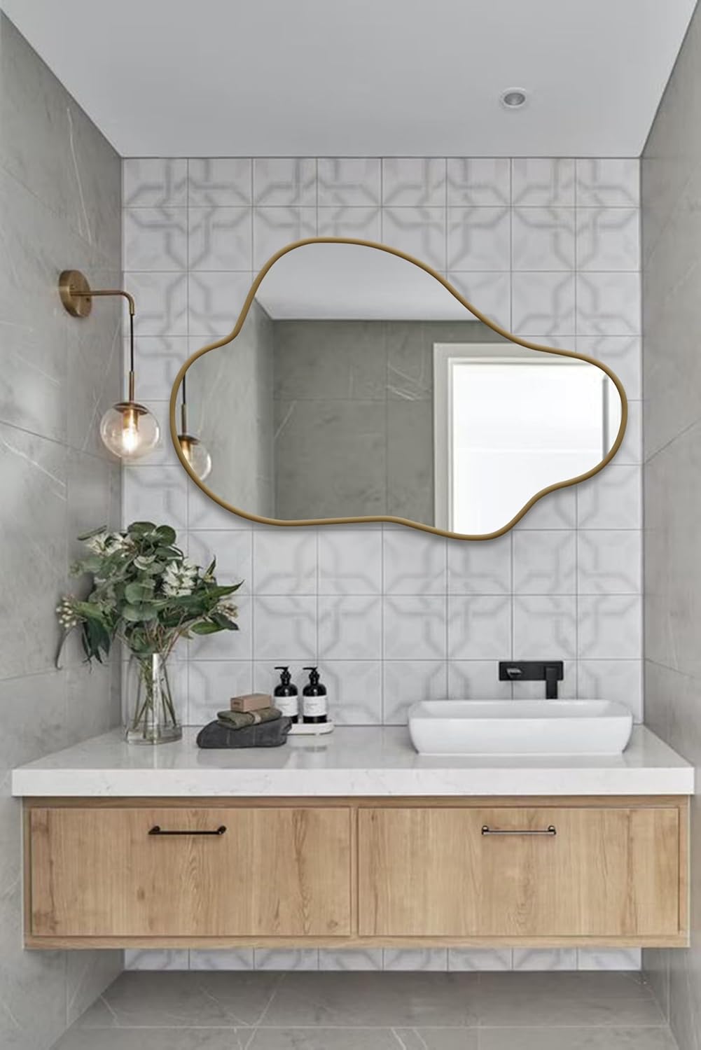 Archy | Asymmetrical Cloud Shape Framed Mirror