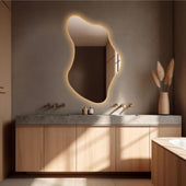 Iris | Asymmetrical Mirror with Lights