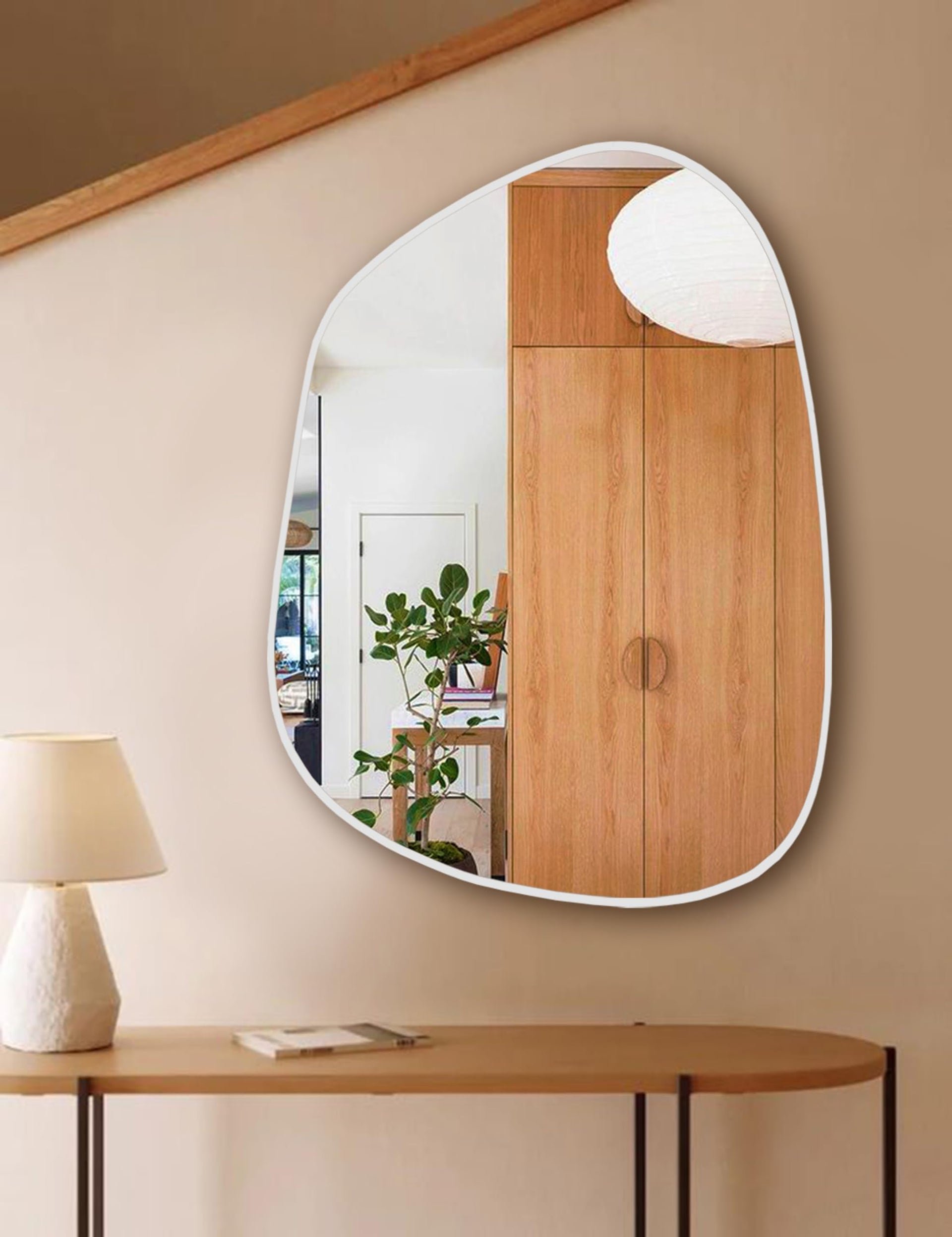 Amorphous| Asymmetrical Framed Mirror