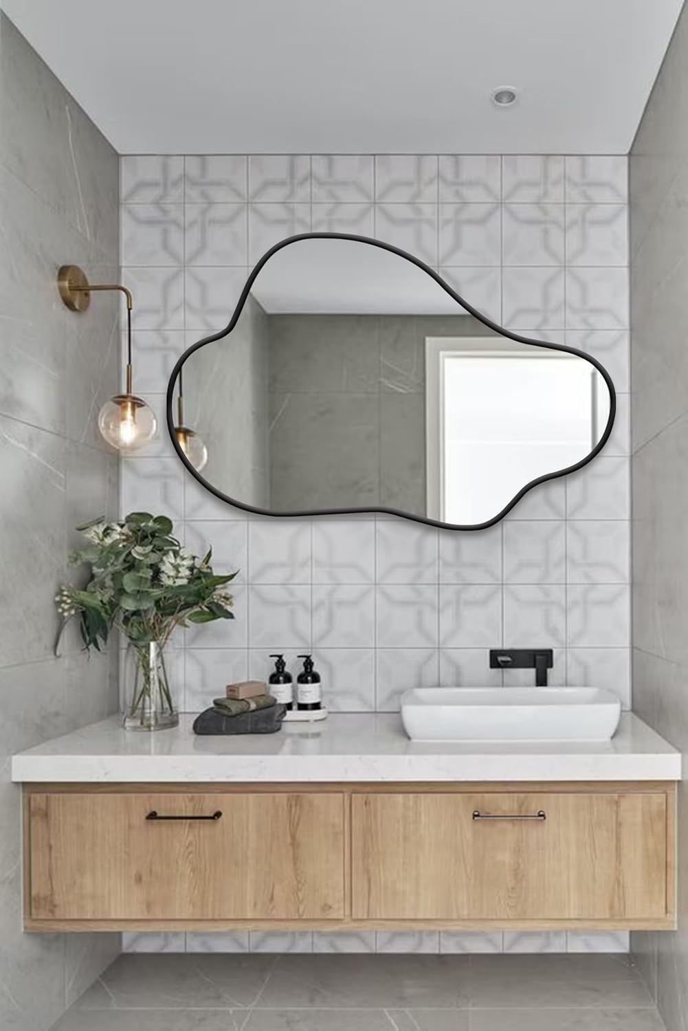 Archy | Asymmetrical Cloud Shape Framed Mirror