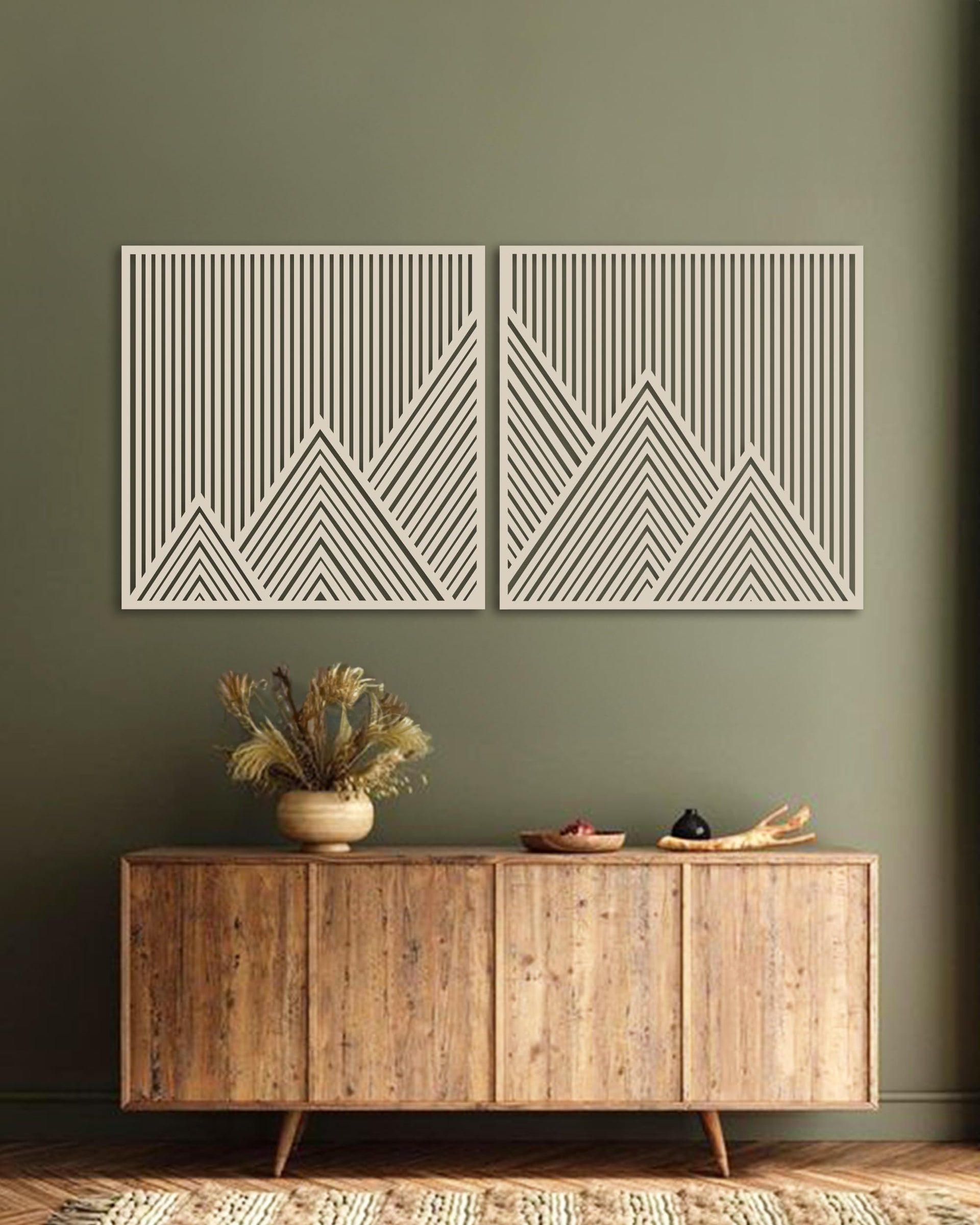 Mountain | Wood Wall Decor Set of 2