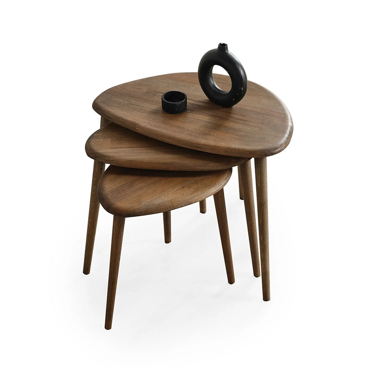 Molina | Solid Wood Nesting Coffee Tables (Walnut)
