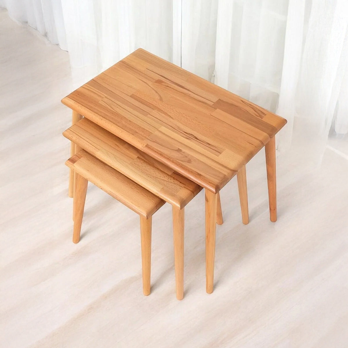 Colina | Solid Wood Nesting Coffee Tables (rectangle)